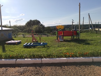 Установка детского комплекса Установка детского комплекса.